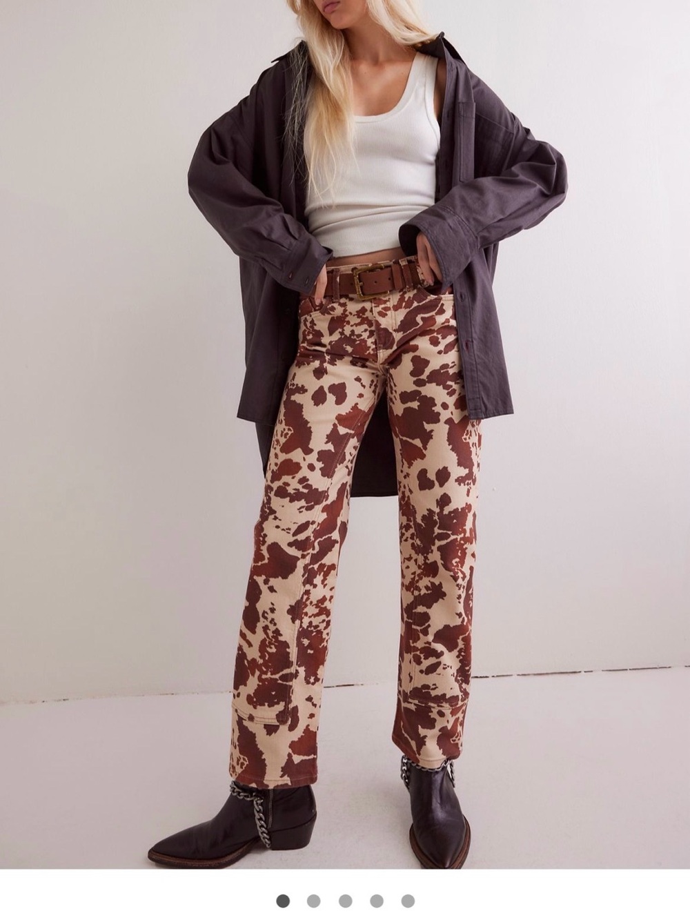 We The Free Risk Taker Mid Rise Printed Jeans - Picture 2 of 8